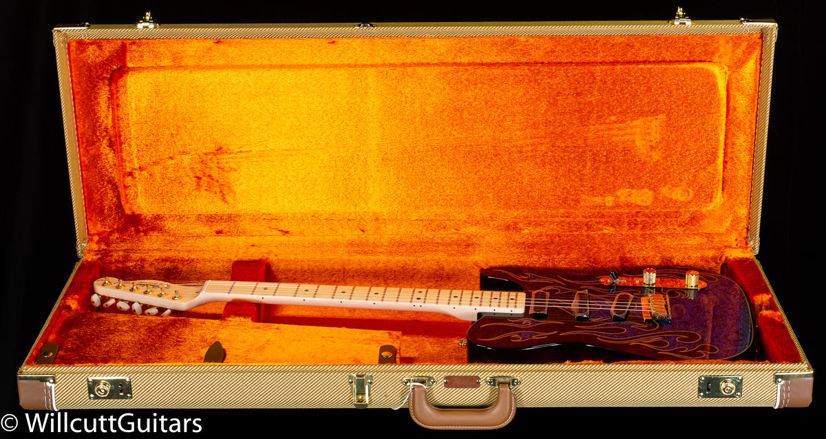 Fender James Burton Telecaster Maple Fingerboard Blue Paisley Flames (441)