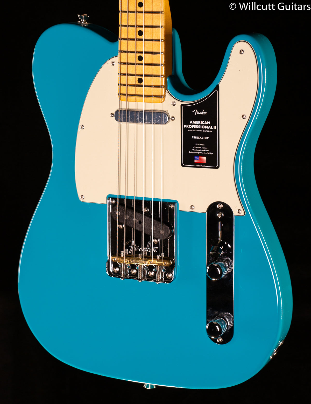 Fender American Professional II Telecaster Miami Blue Maple Fingerboard (193)