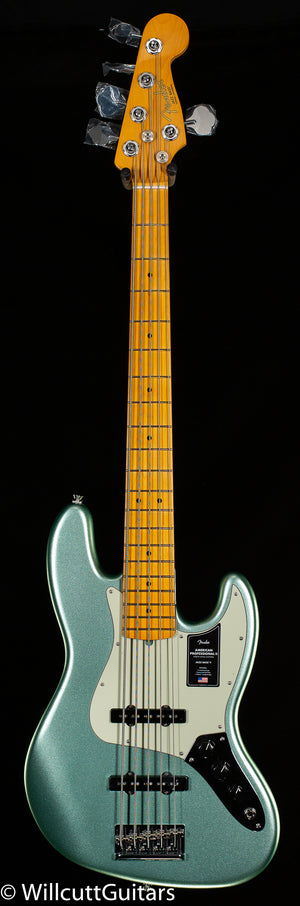 Fender American Professional II Jazz Bass V Maple Fingerboard Mystic Surf Green (398)