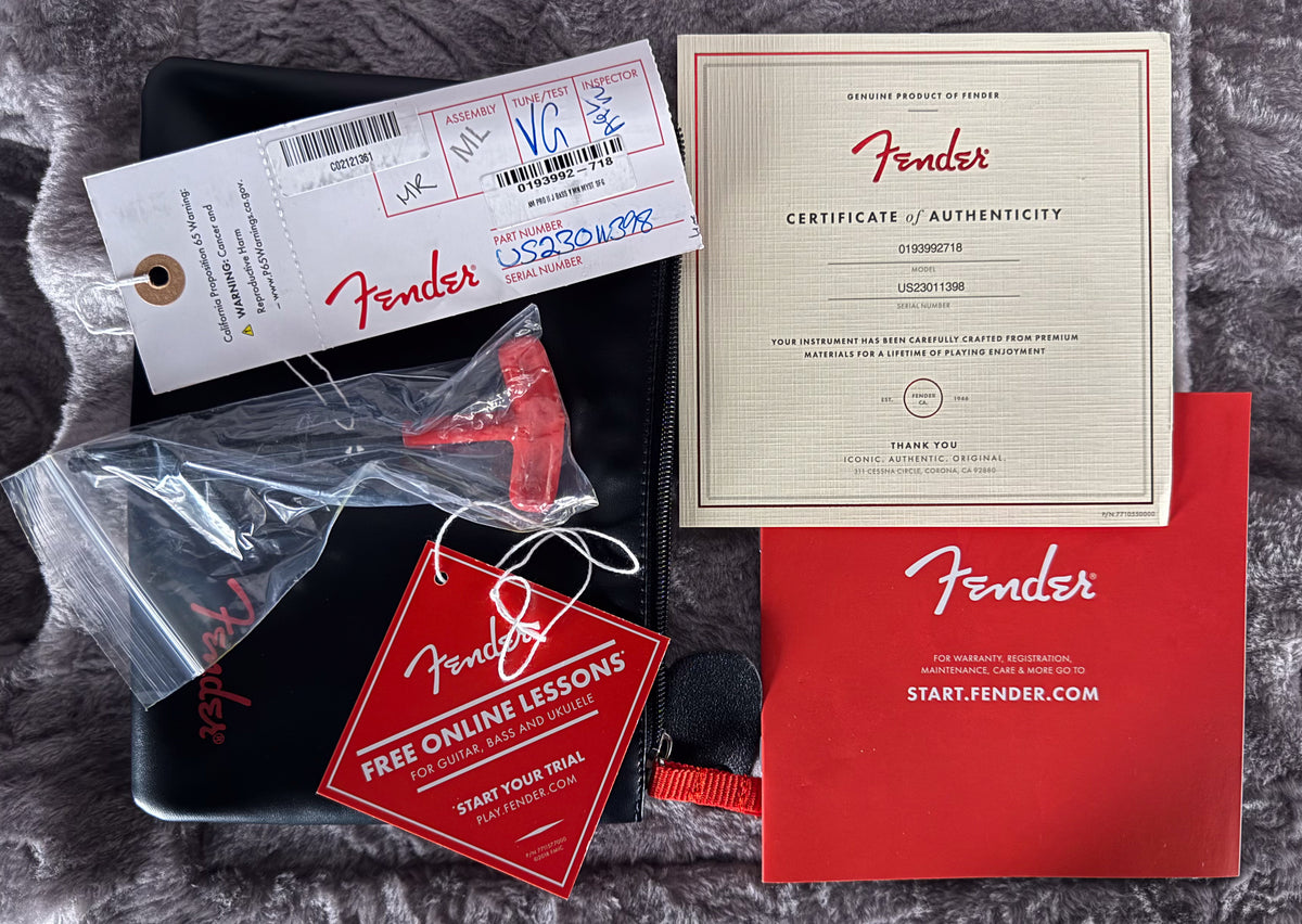 2023 Fender American Professional II Jazz Bass V Maple Fingerboard Mystic Surf Green