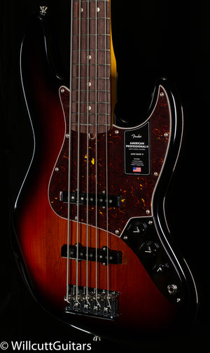 Fender American Professional II Jazz Bass V Rosewood Fingerboard 3-Color Sunburst (202)