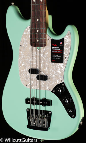 Fender American Performer Mustang Bass Rosewood Fingerboard Satin Surf Green (470)