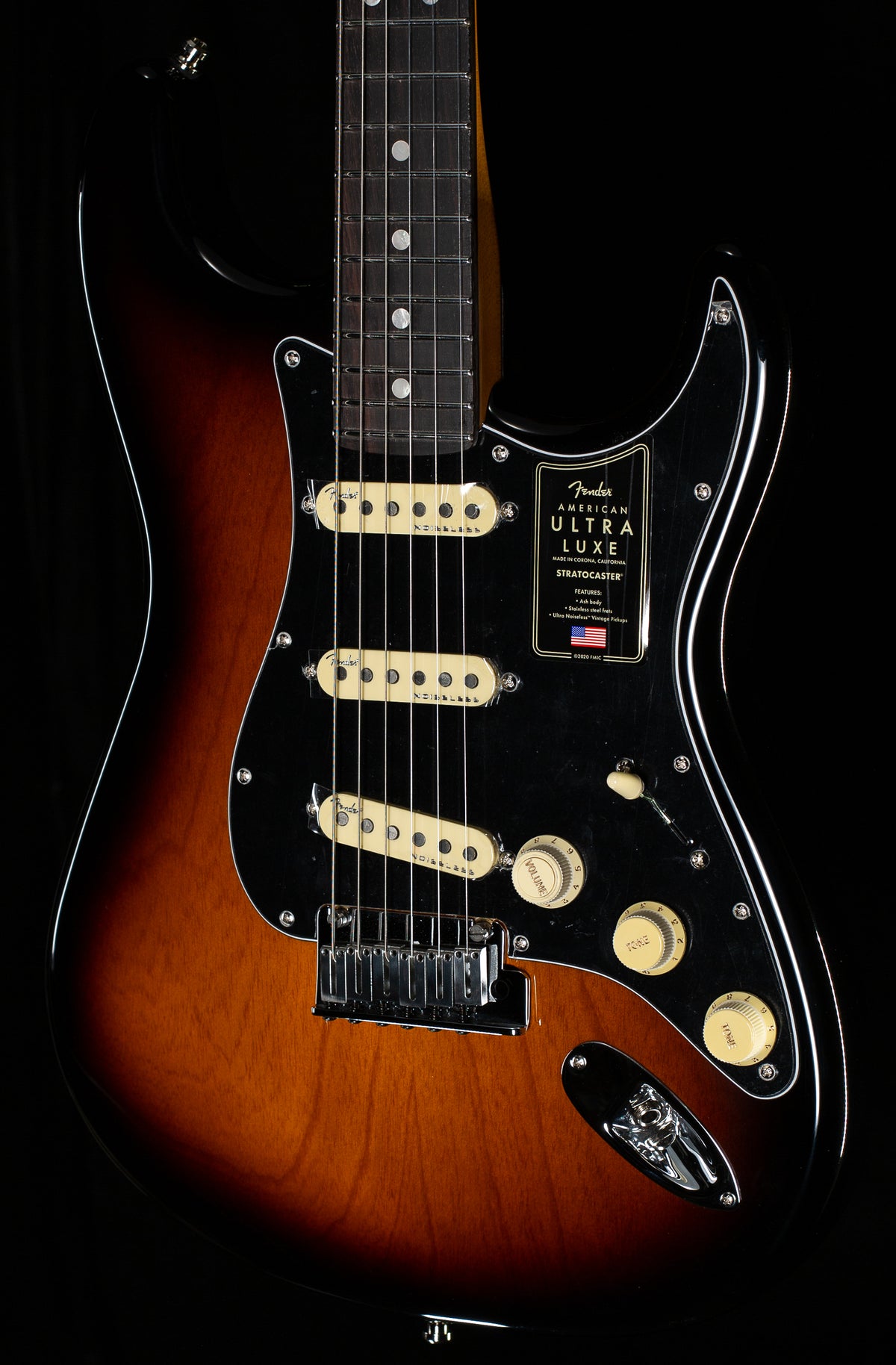 Fender American Ultra Luxe Stratocaster Rosewood Fingerboard 2-Color Sunburst (091)
