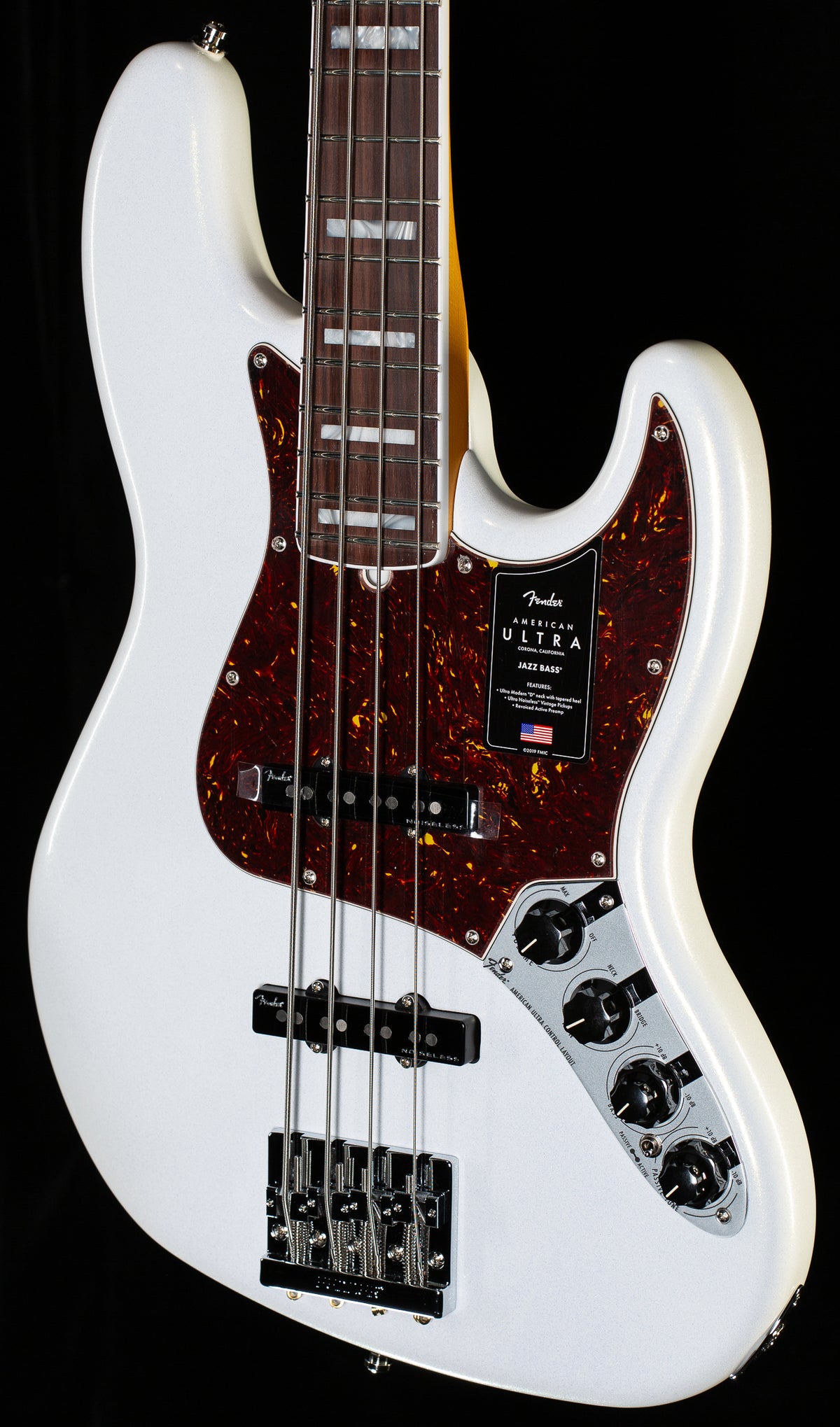 Fender American Ultra Jazz Bass Rosewood Fingerboard Arctic Pearl (631)