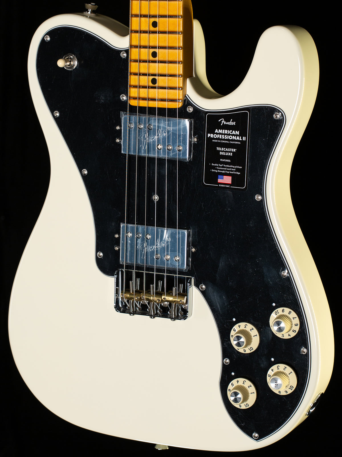 Fender American Professional II Telecaster Deluxe Maple Fingerboard Olympic White (747)