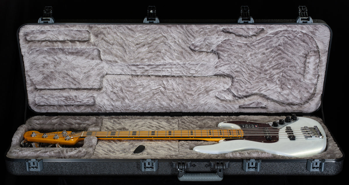 Fender American Ultra Jazz Bass V Maple Fingerboard Arctic Pearl (566)