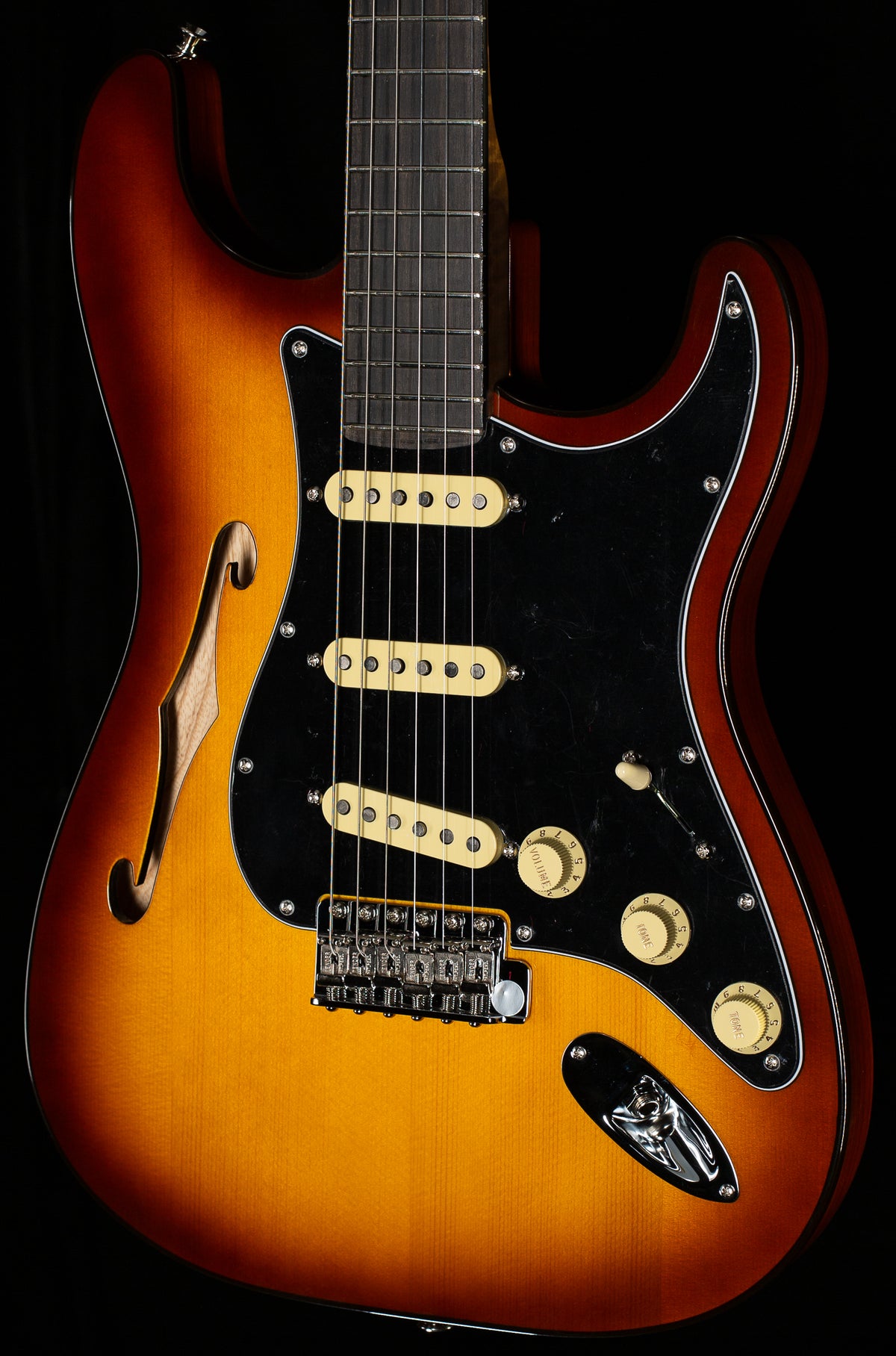Fender Limited Edition Suona Stratocaster Thinline Ebony Fingerboard Violin Burst (805)