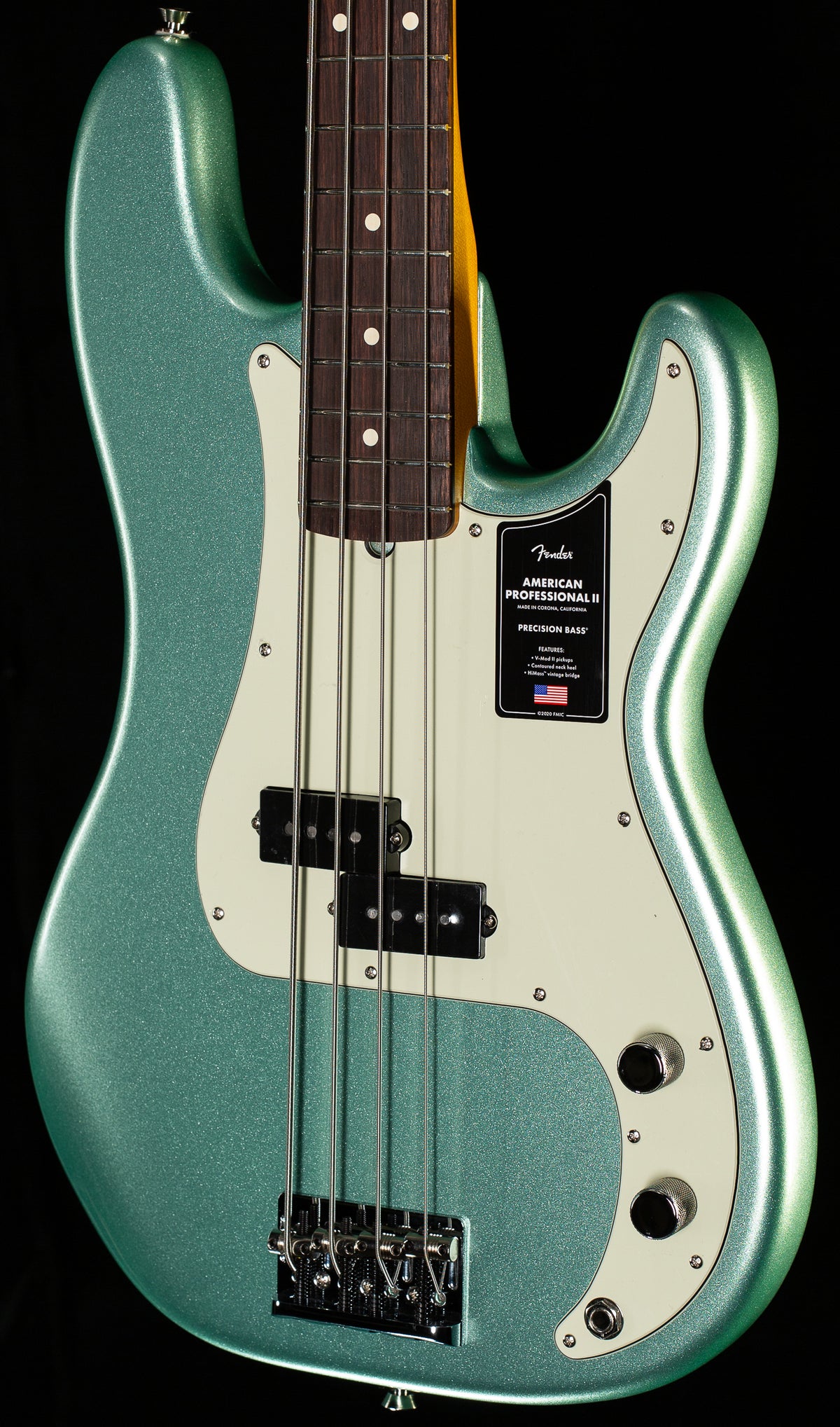 Fender American Professional II Precision Bass Rosewood Fingerboard Mystic Surf Green (915)