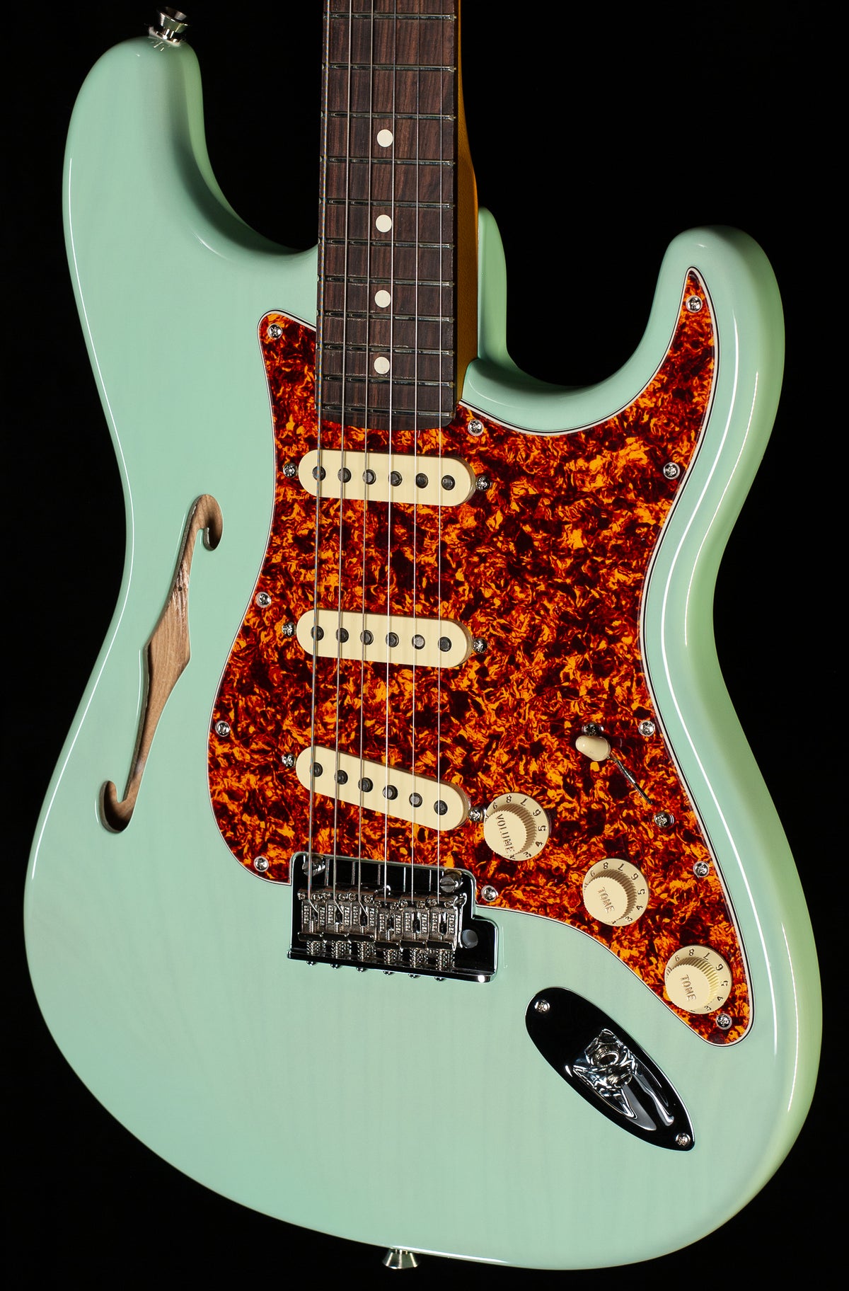 Fender American Professional II Stratocaster Thinline Rosewood Fingerboard Transparent Surf Green (368)