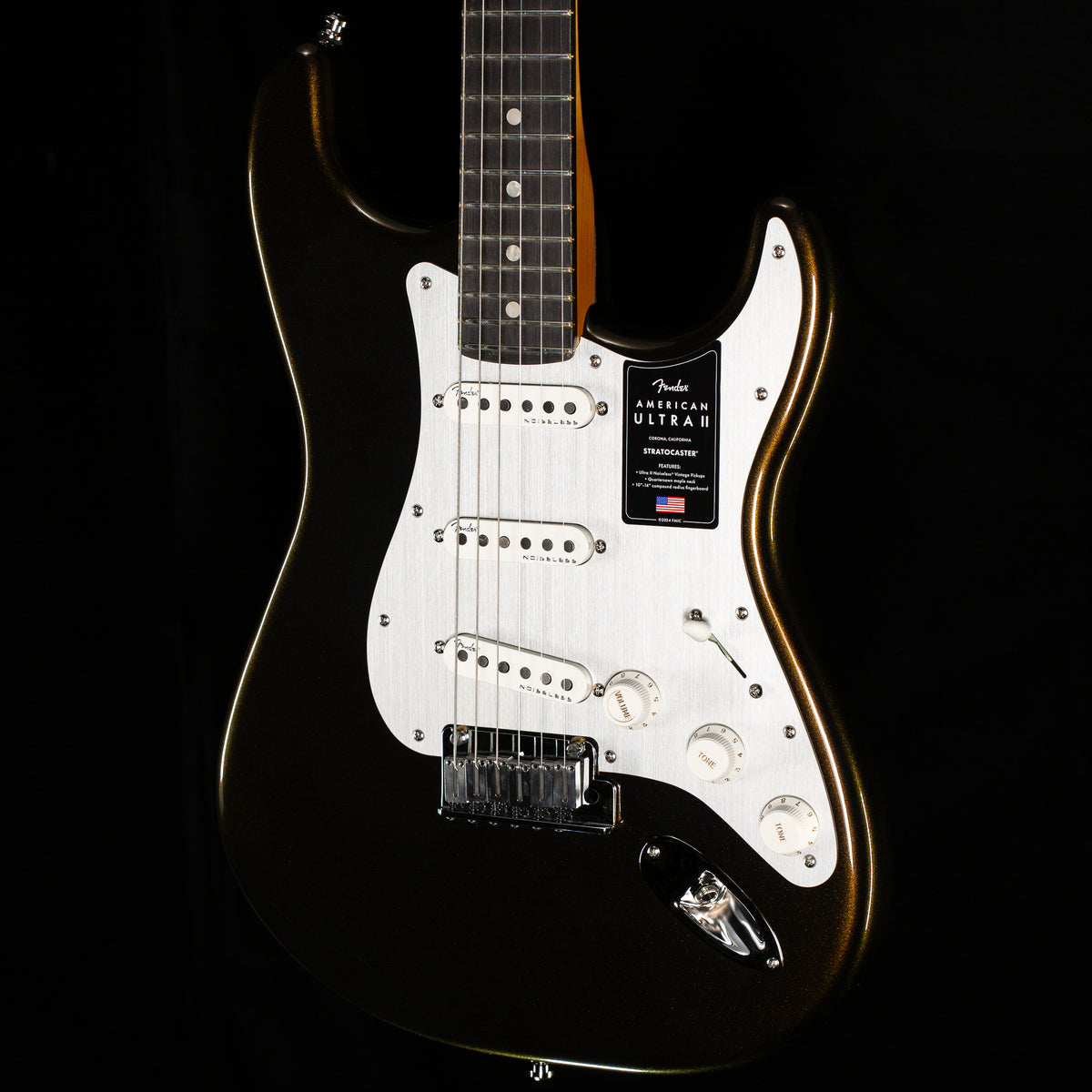 Fender American Ultra II Stratocaster Ebony Fingerboard Texas Tea (485)