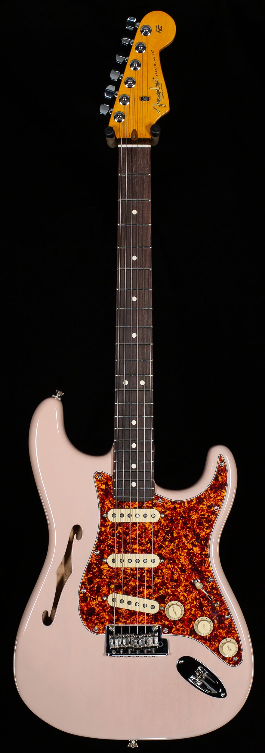 Fender American Professional II Stratocaster Thinline Rosewood Fingerboard Transparent Shell Pink (678)