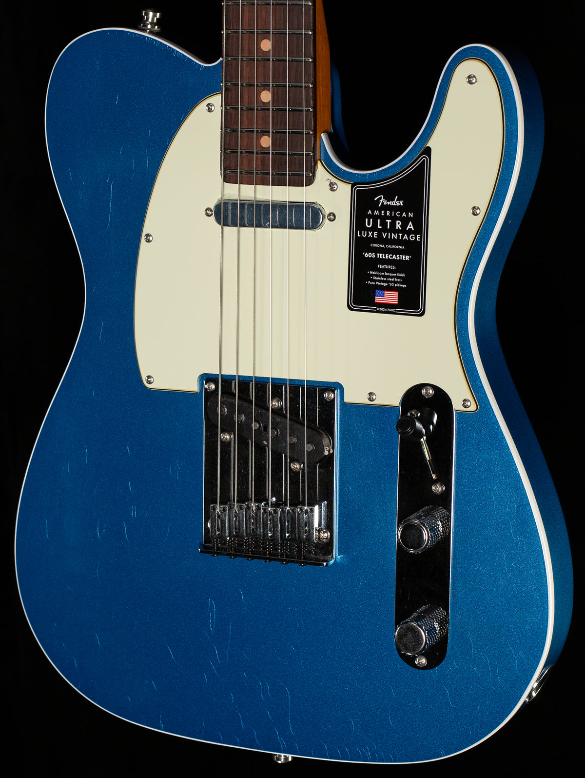 Fender American Ultra Luxe Vintage &#39;60s Telecaster Custom Rosewood Fingerboard Lake Placid Blue (216)