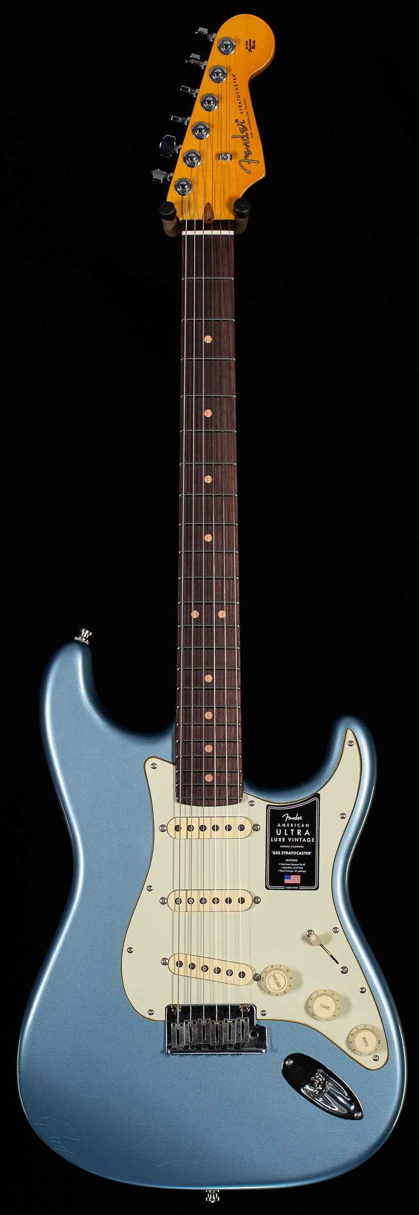 Fender American Ultra Luxe Vintage &#39;60s Stratocaster Rosewood Fingerboard Ice Blue Metallic (752)