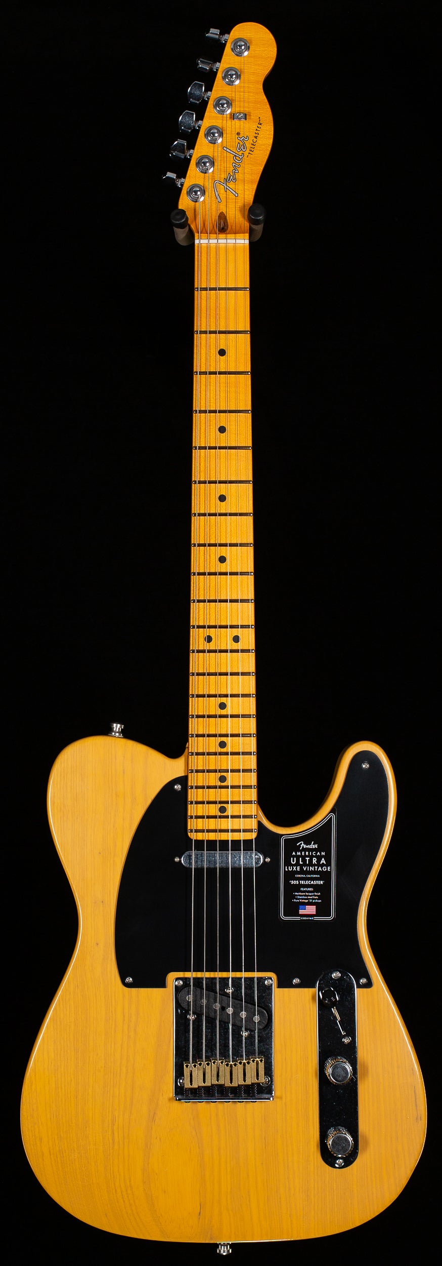 Fender American Ultra Luxe Vintage &#39;50s Telecaster Maple Fingerboard Butterscotch Blonde (735)