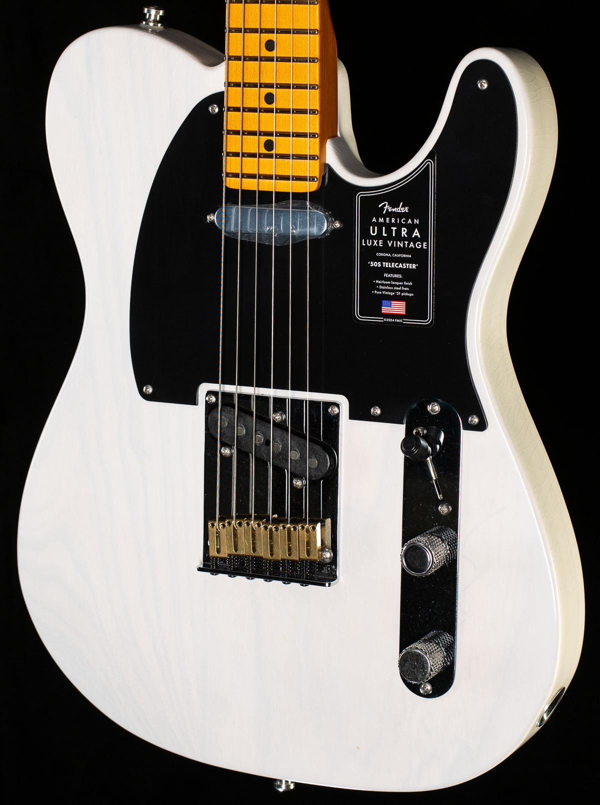 Fender American Ultra Luxe Vintage &#39;50s Telecaster Maple Fingerboard White Blonde (511)
