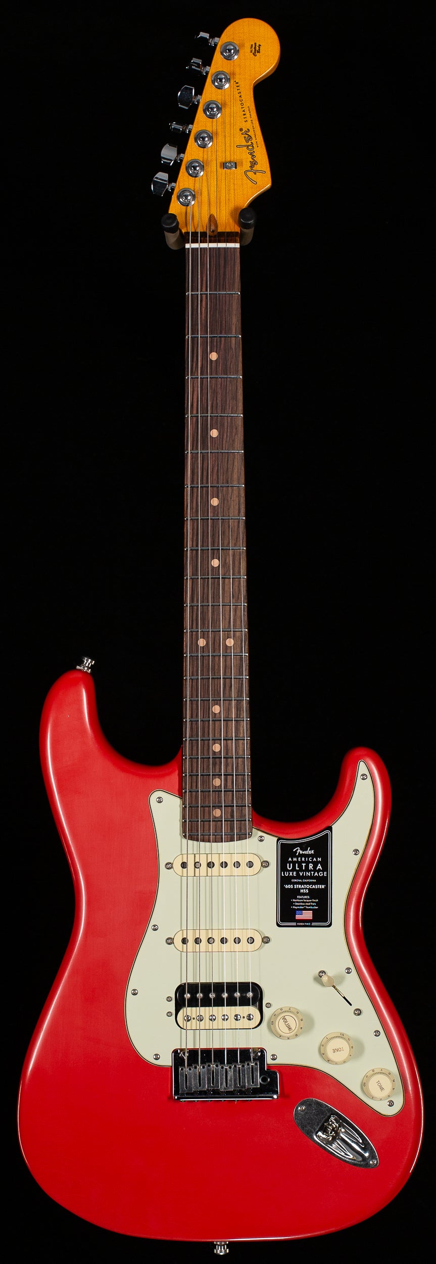 Fender American Ultra Luxe Vintage &#39;60s Stratocaster HSS Rosewood Fingerboard Fiesta Red (527)