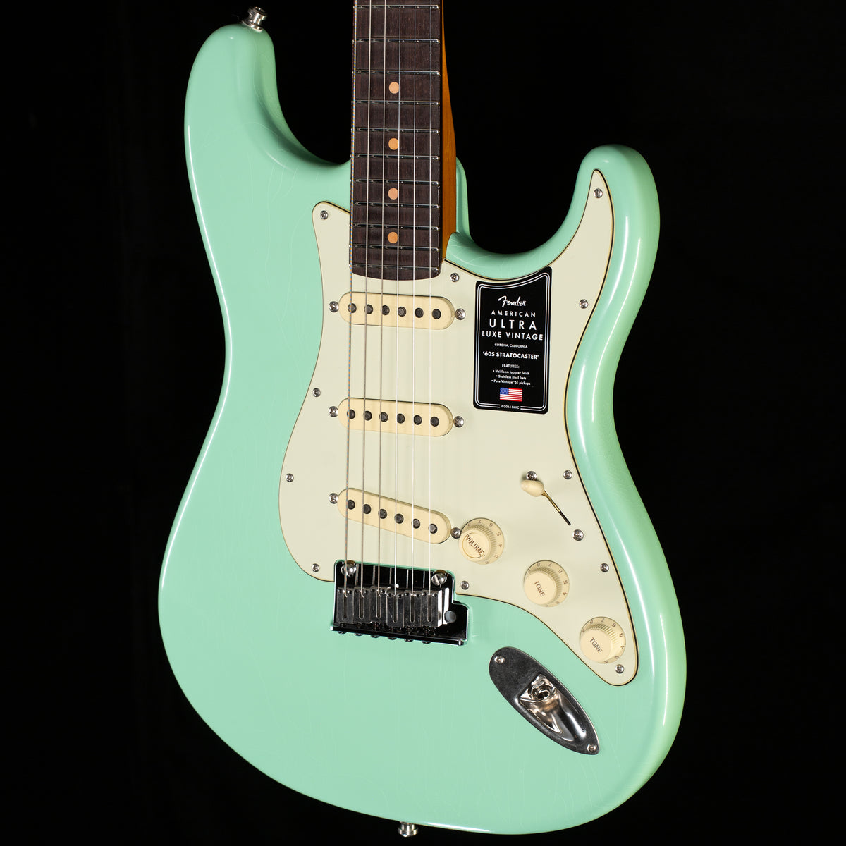 Fender American Ultra Luxe Vintage '60s Stratocaster Rosewood Fingerboard Surf Green (079)