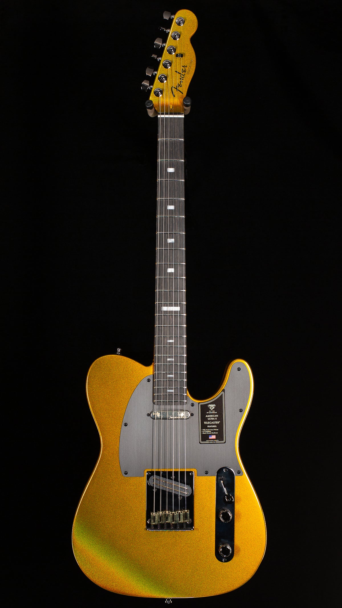 Fender 75th Anniversary American Ultra II Telecaster Ebony Fingerboard Liquid Gold (402)