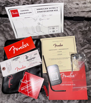 Fender American Ultra II Stratocaster HSS, Maple Fingerboard, Sinister Red (068)