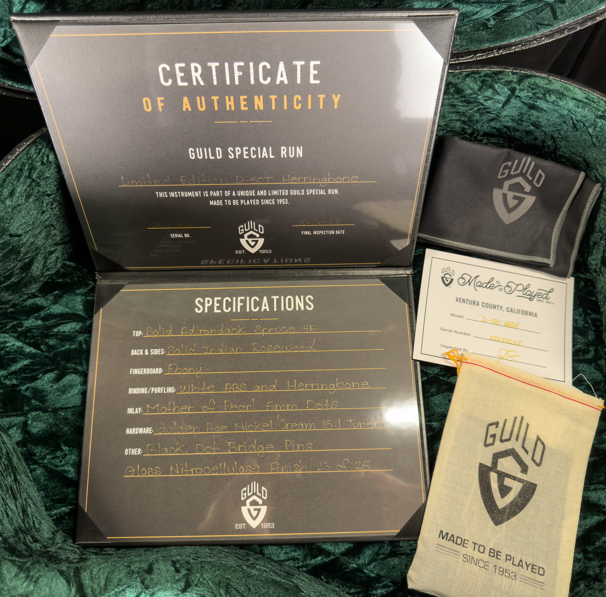 Guild GSR D-50 Traditional Herringbone NAT SP/RW W/C (505)