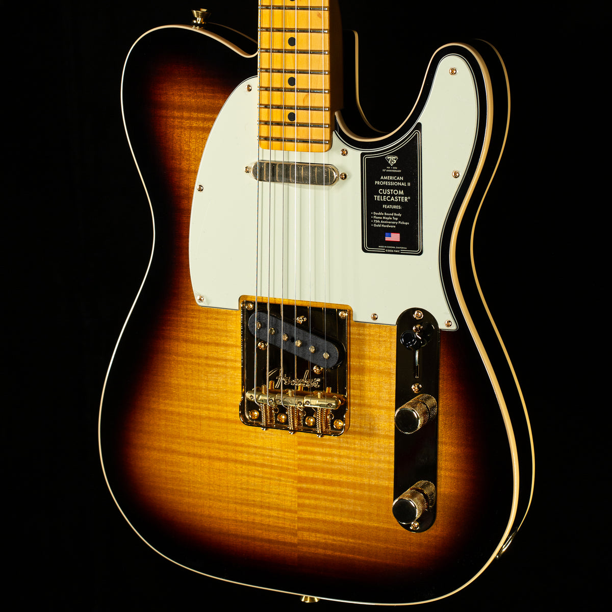 Fender 75th Anniversary American Professional Custom Telecaster Maple Fingerboard 2-Color Sunburst (624)