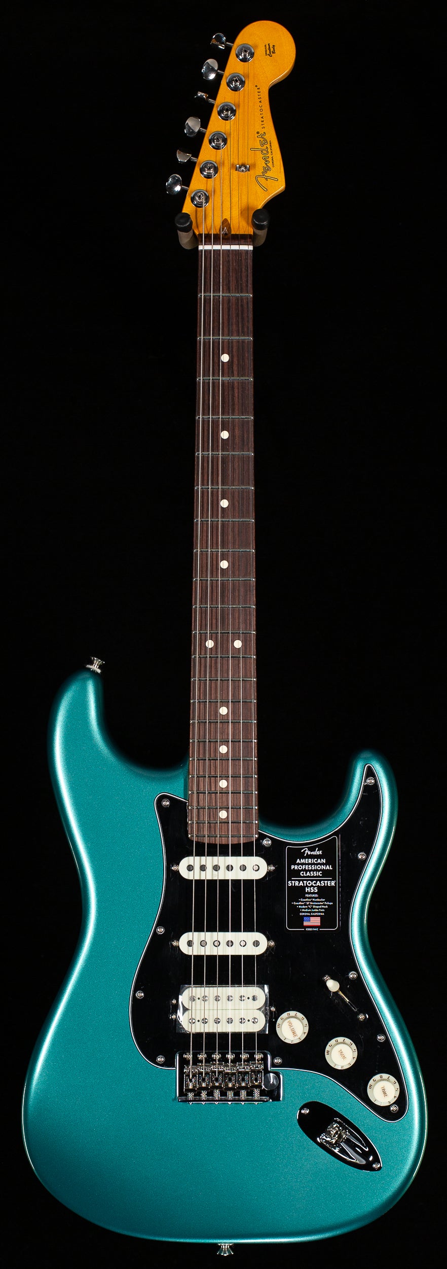 Fender American Professional Classic Stratocaster HSS Rosewood Fingerboard Faded Sherwood Green Metallic (615)