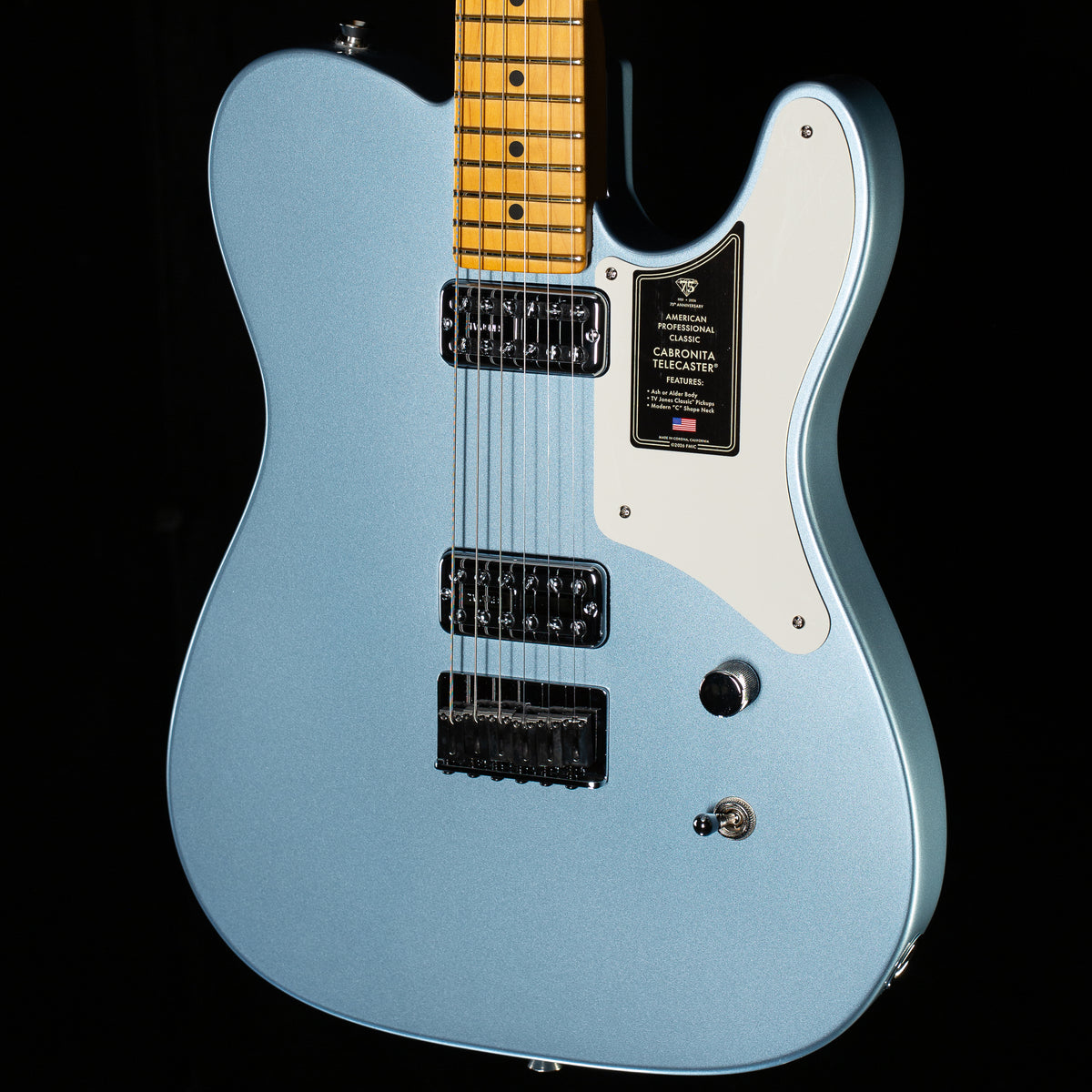 Fender 75th Anniversary American Professional Classic Cabronita Telecaster Maple Fingerboard Ice Blue Metallic (856)