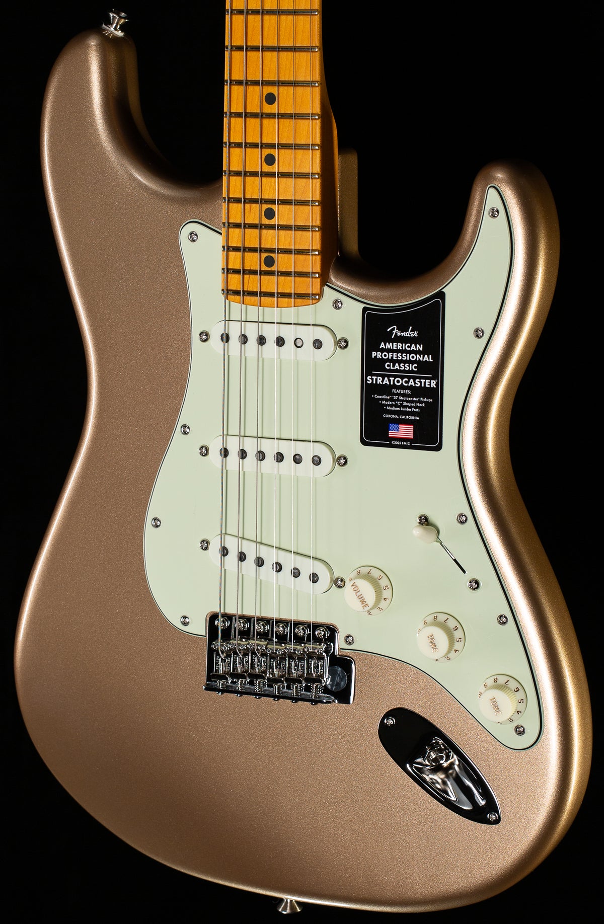 Fender American Professional Classic Stratocaster Maple Fingerboard Faded Firemist Gold (858)