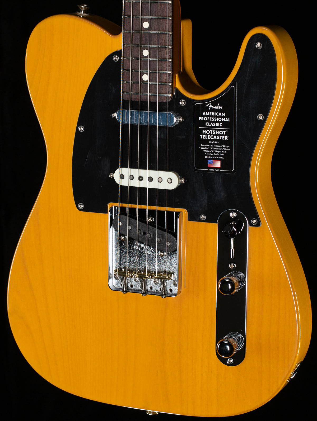 Fender American Professional Classic Hotshot Telecaster Rosewood Fingerboard Butterscotch Blonde (173)