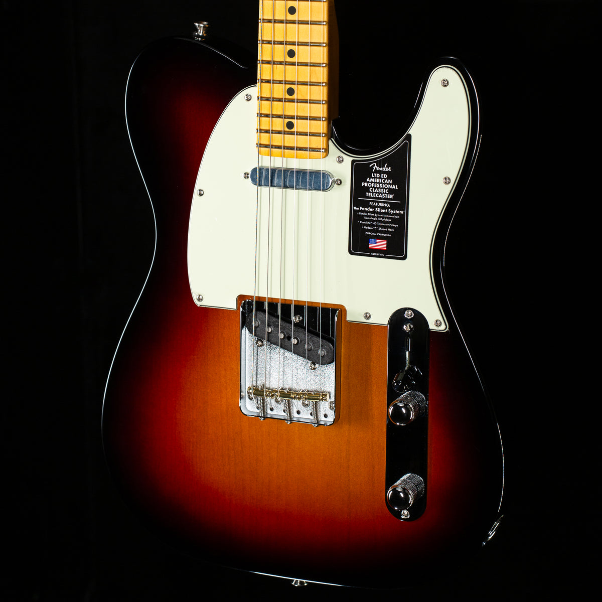 Fender Limited Edition American Professional Classic Telecaster featuring the Fender Silent System, Maple Fingerboard, 3-Color Sunburst (314)