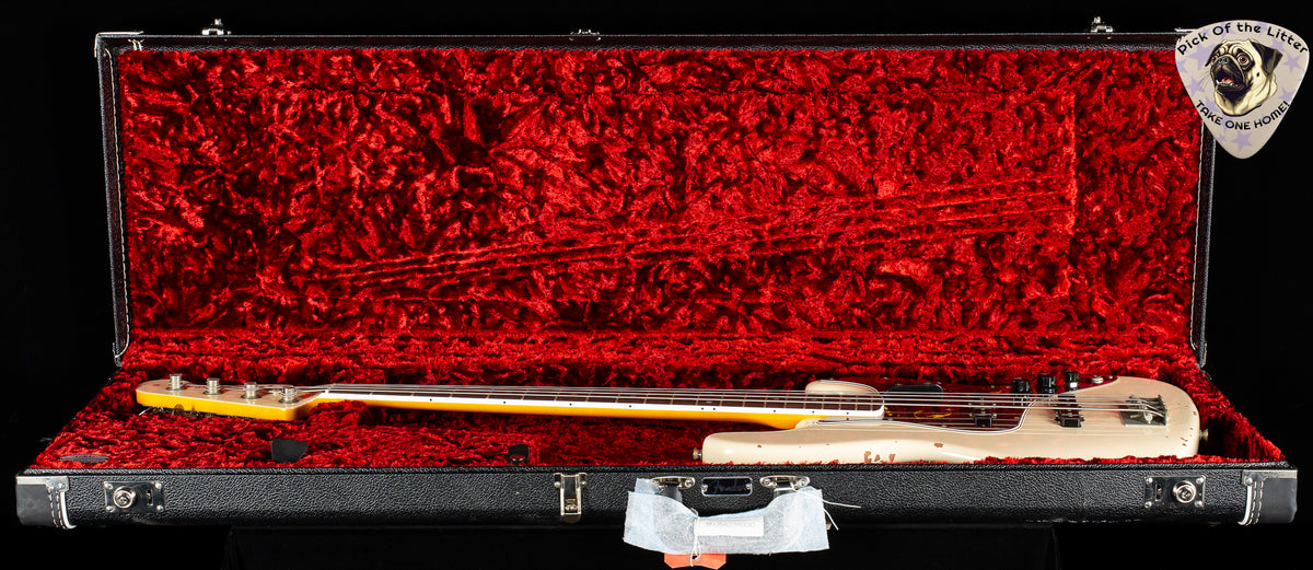 2023 Fender American Vintage II 1966 Jazz Bass, Rosewood Fingerboard, Olympic White Underwood Aged