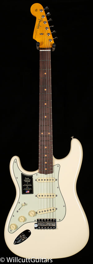 Fender American Vintage II 1961 Stratocaster Rosewood Fingerboard Olympic White Lefty (528)