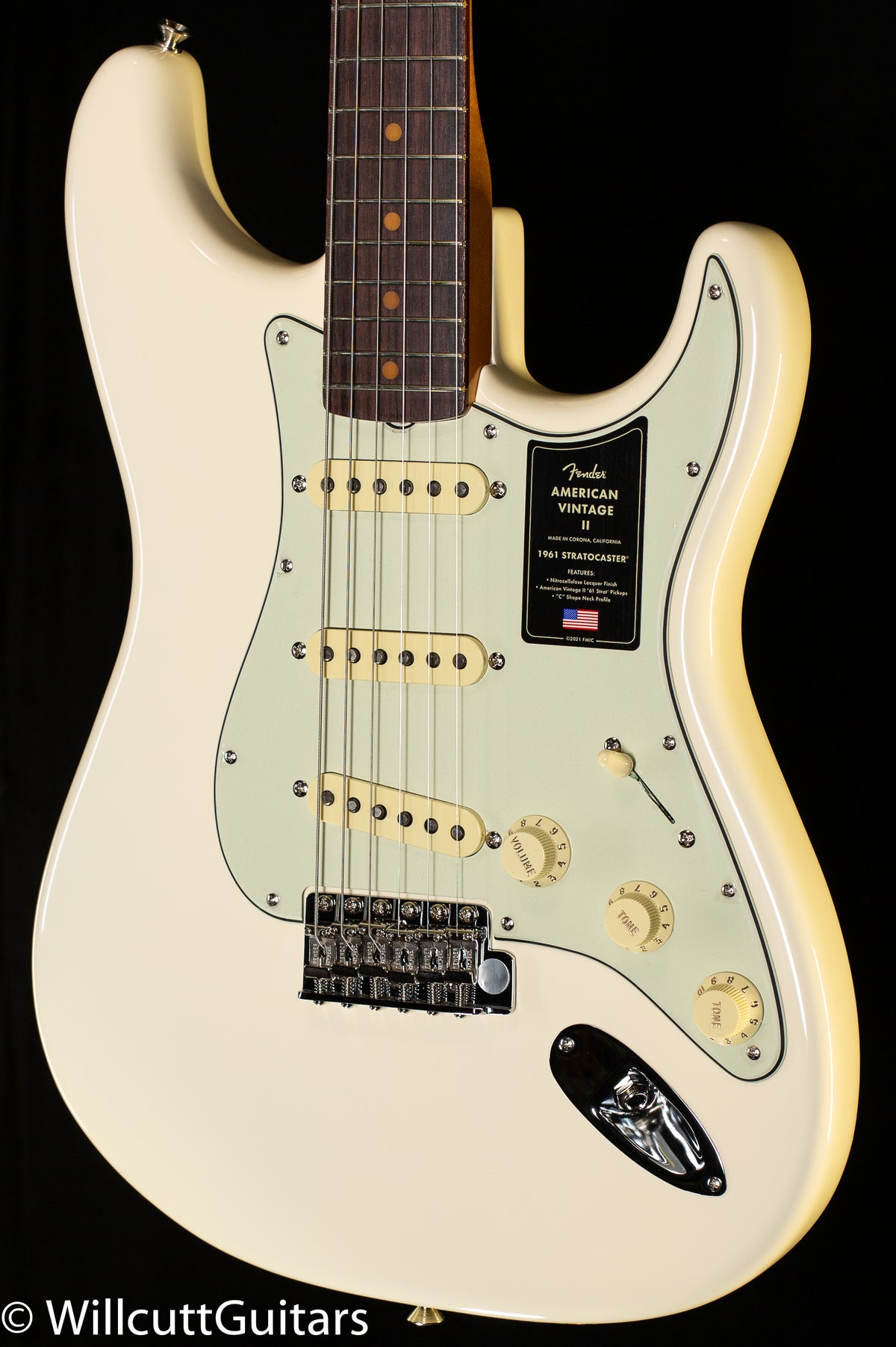 Fender American Vintage II 1961 Stratocaster Rosewood Fingerboard Olympic White (402)