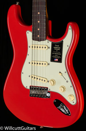 Fender American Vintage II 1961 Stratocaster Rosewood Fingerboard Fiesta Red (377)