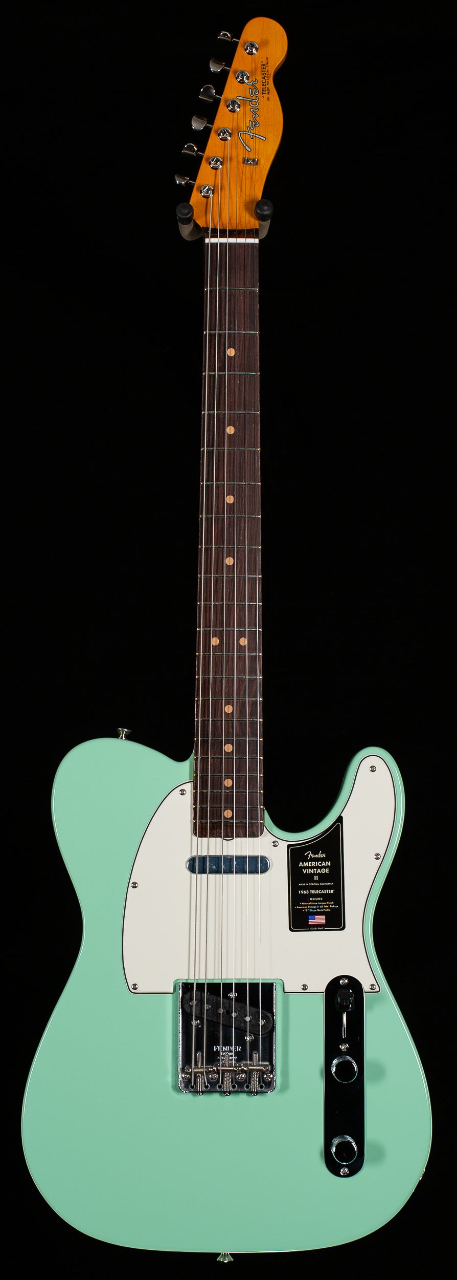 Fender American Vintage II 1963 Telecaster Rosewood Fingerboard Surf Green (126)