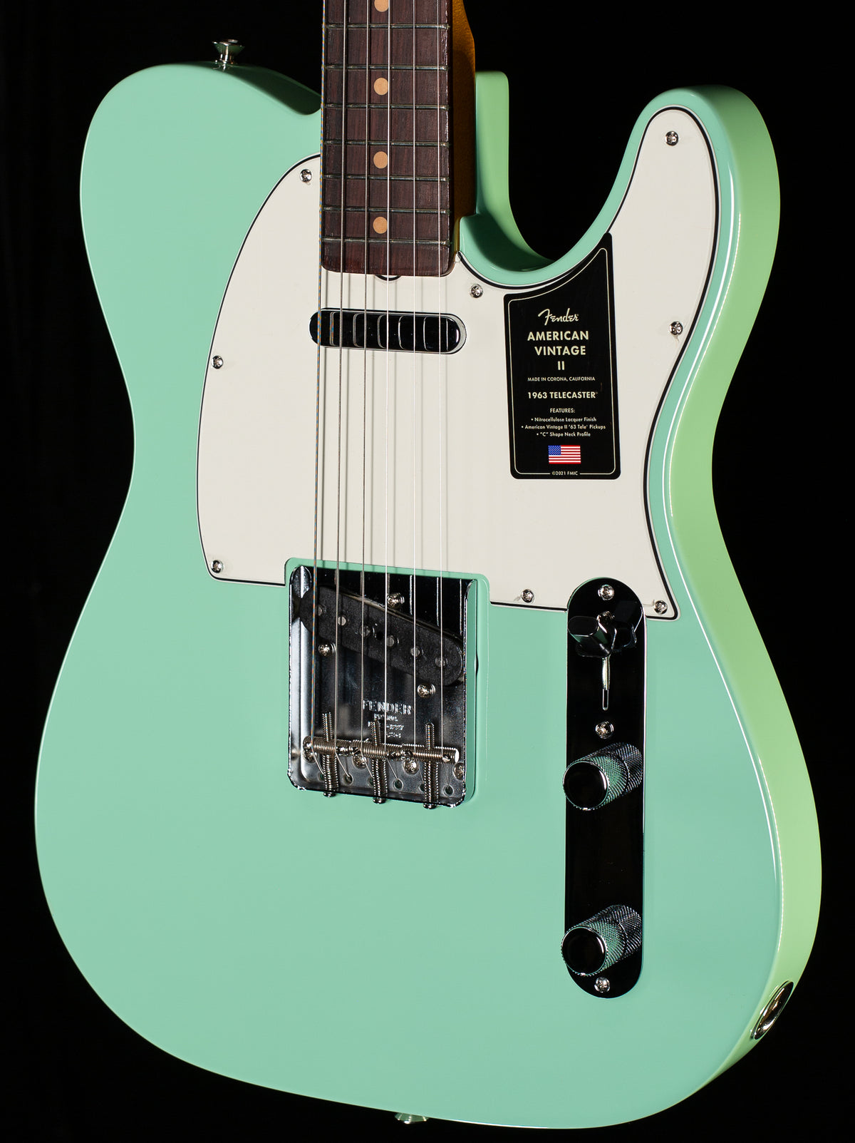 Fender American Vintage II 1963 Telecaster Rosewood Fingerboard Surf Green (241)