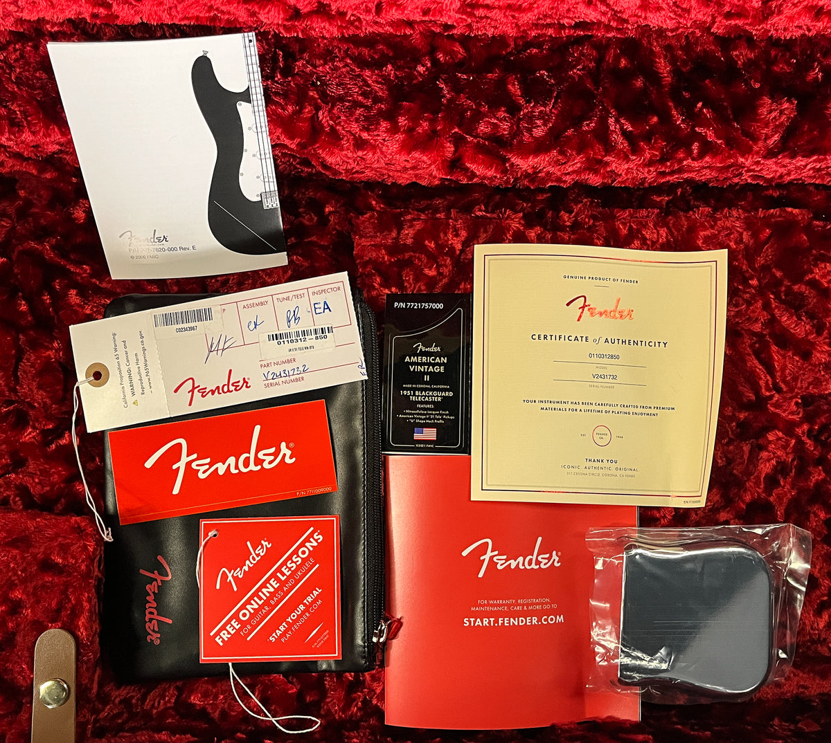 Fender American Vintage II 1951 Telecaster Maple Fingerboard Butterscotch Blonde (732)