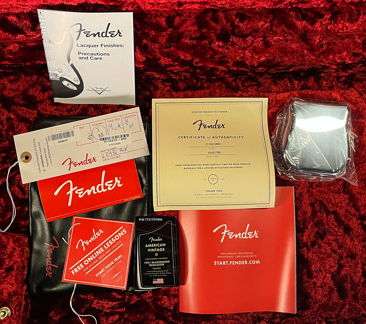 Fender American Vintage II 1951 Telecaster Maple Fingerboard Butterscotch Blonde (768)