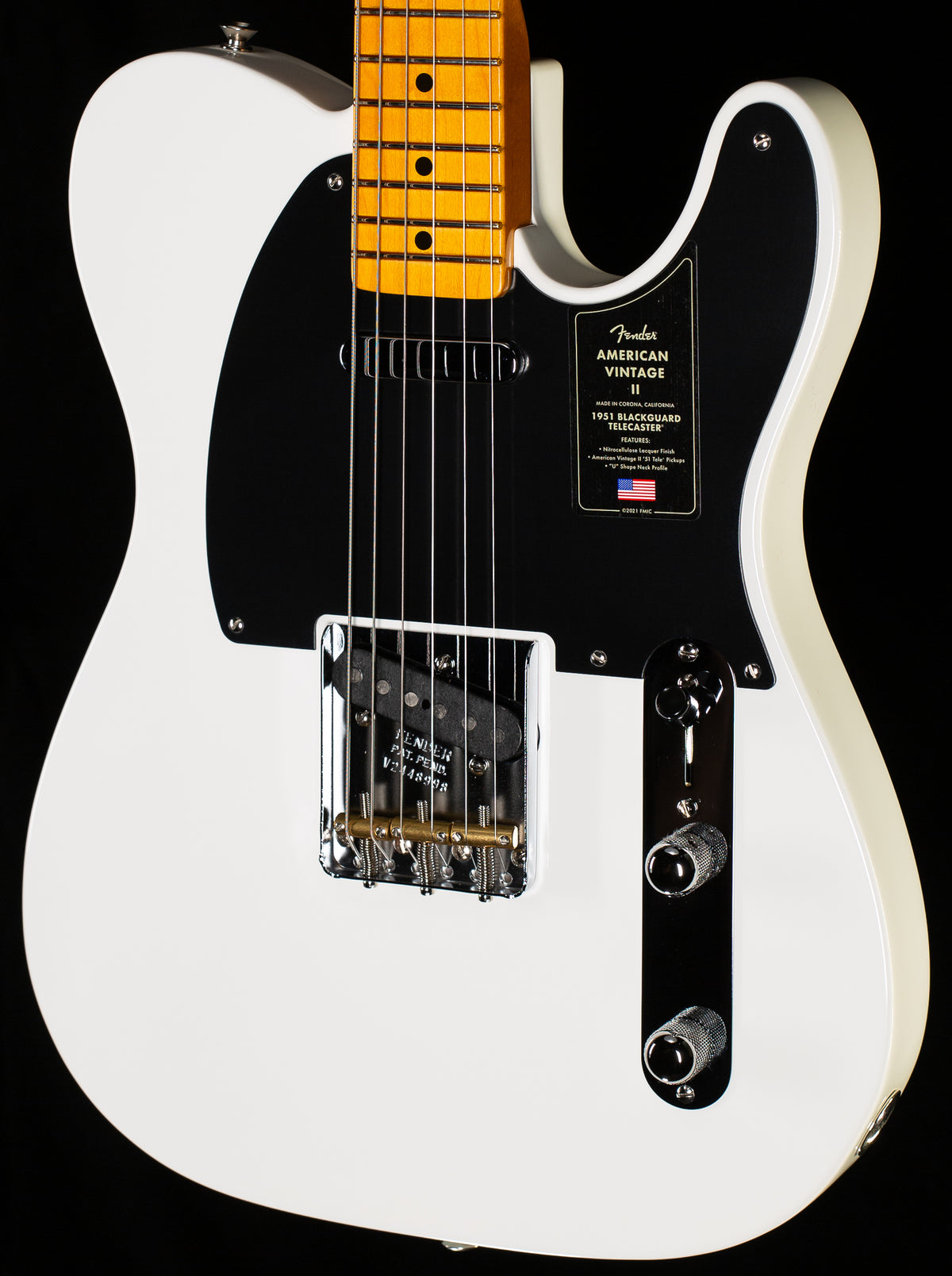 Fender American Vintage II 1951 Telecaster Maple Fingerboard Prototype White (998)