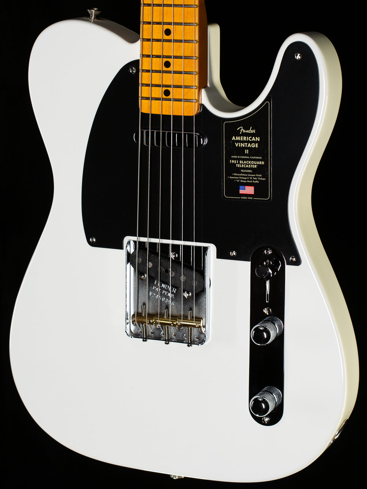 Fender American Vintage II 1951 Telecaster Maple Fingerboard Prototype White (396)