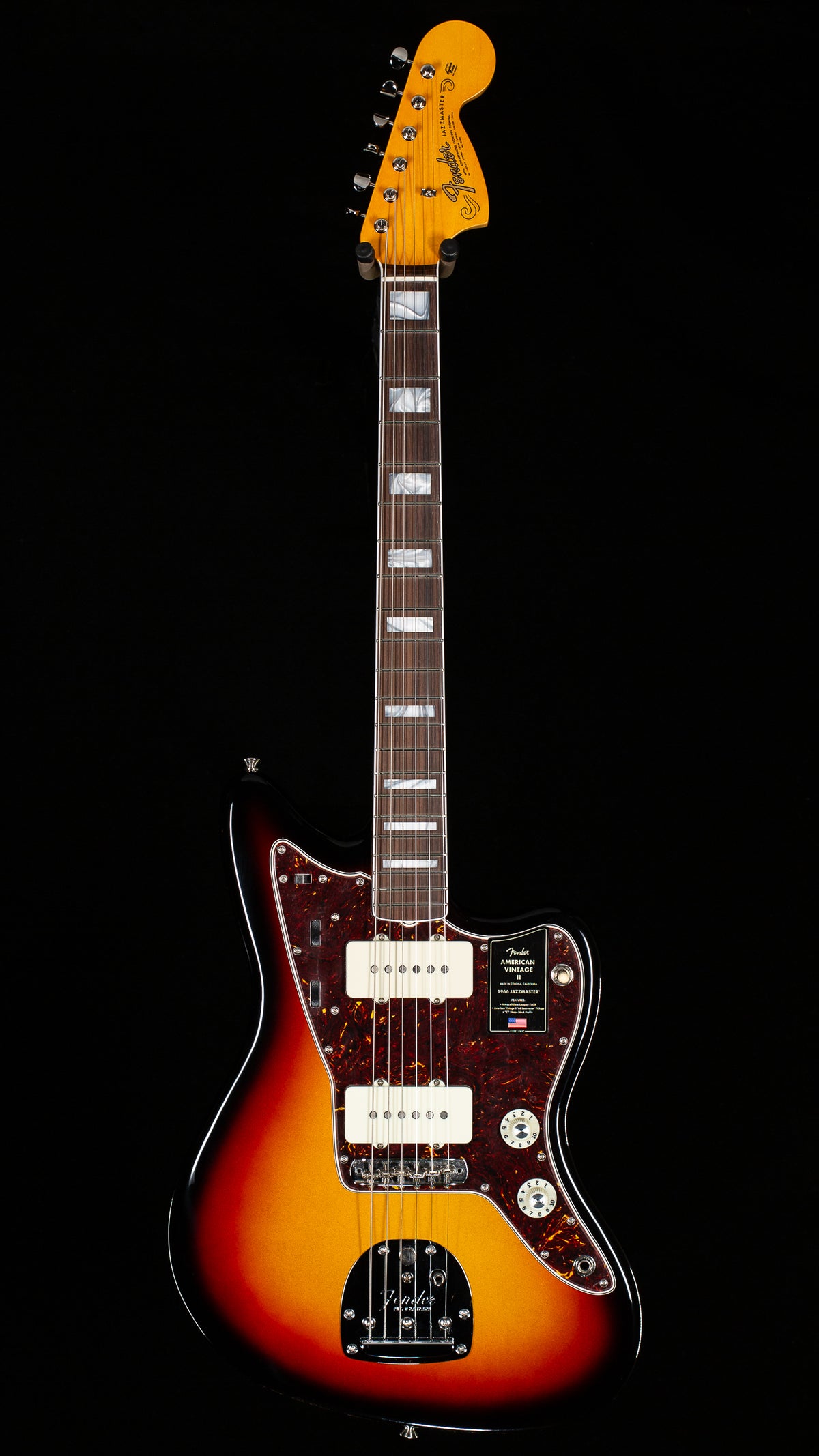 Fender American Vintage II 1966 Jazzmaster, Rosewood Fingerboard, 3-Color Sunburst (488)