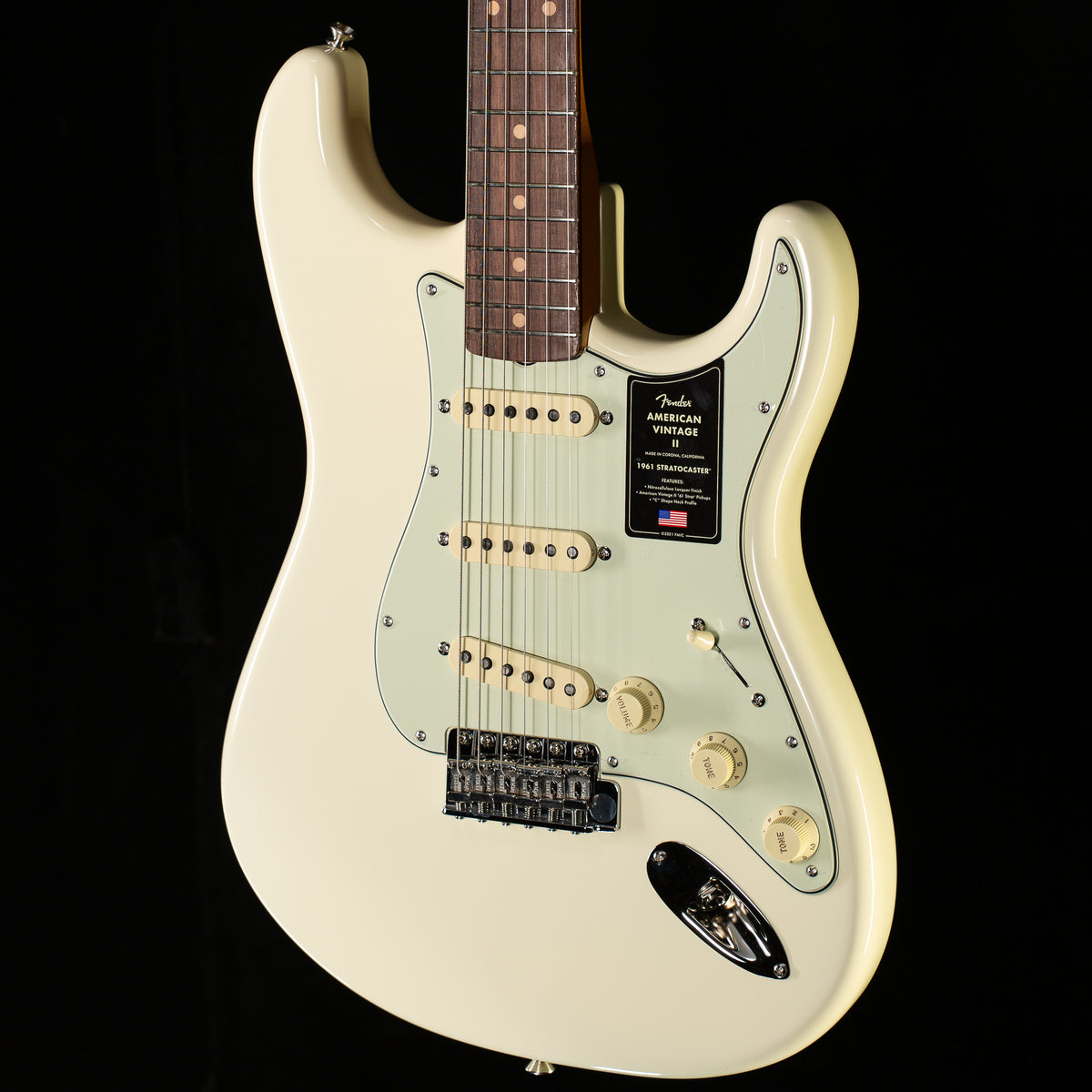 Fender American Vintage II 1961 Stratocaster Rosewood Fingerboard Olympic White (094)