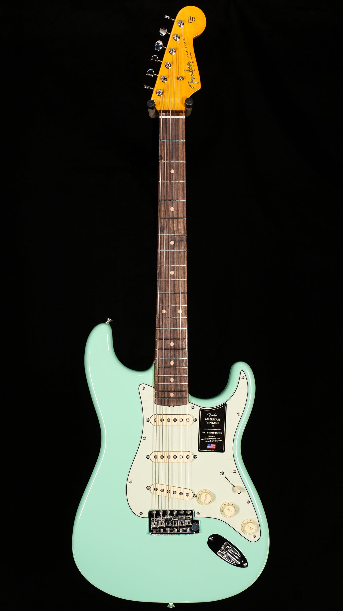 Fender American Vintage II 1961 Stratocaster Rosewood Fingerboard Surf Green (384)