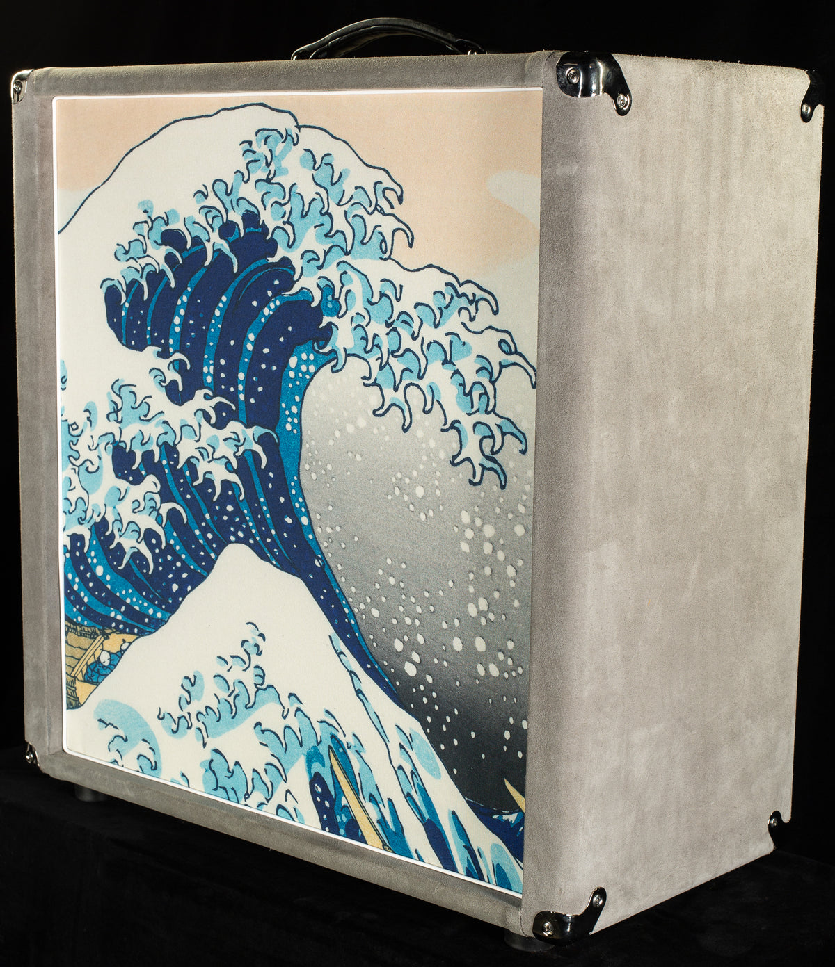 Amplified Nation Ampliphonix and Gain Head 50W Silver Suede/Wave Baffle + 2x12 Square Cabinet