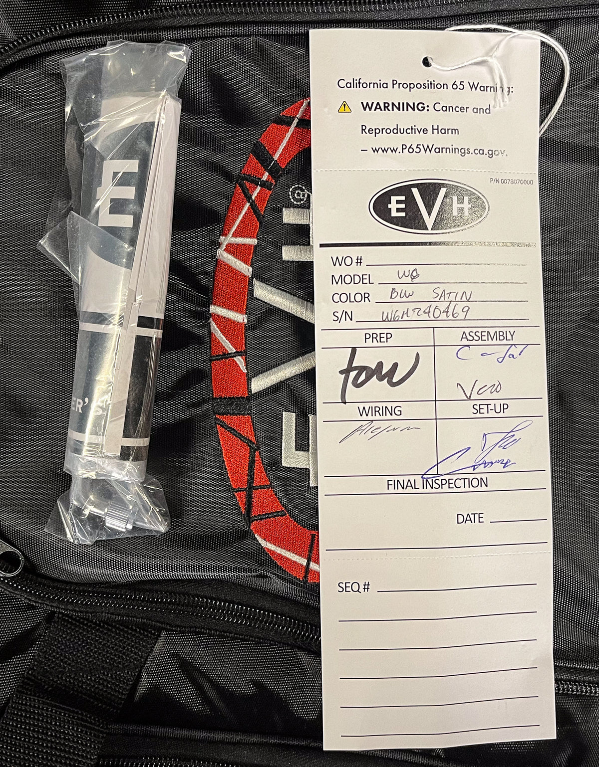 EVH Wolfgang Special Striped Series Ebony Fingerboard Black and White (469)