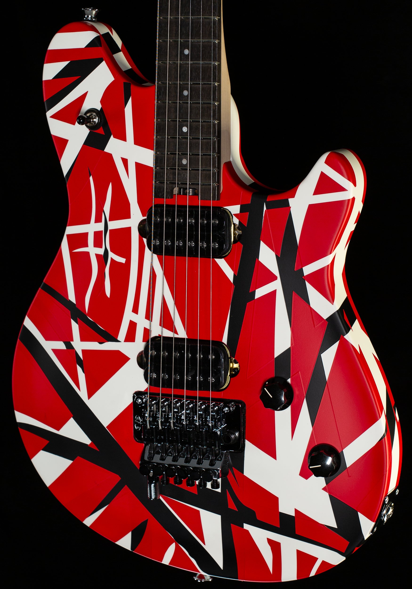 EVH Wolfgang Special Striped Series Red, Black, and White