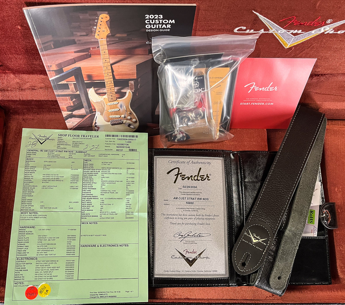 Fender Custom Shop American Custom Strat NOS Amber Natural (950)