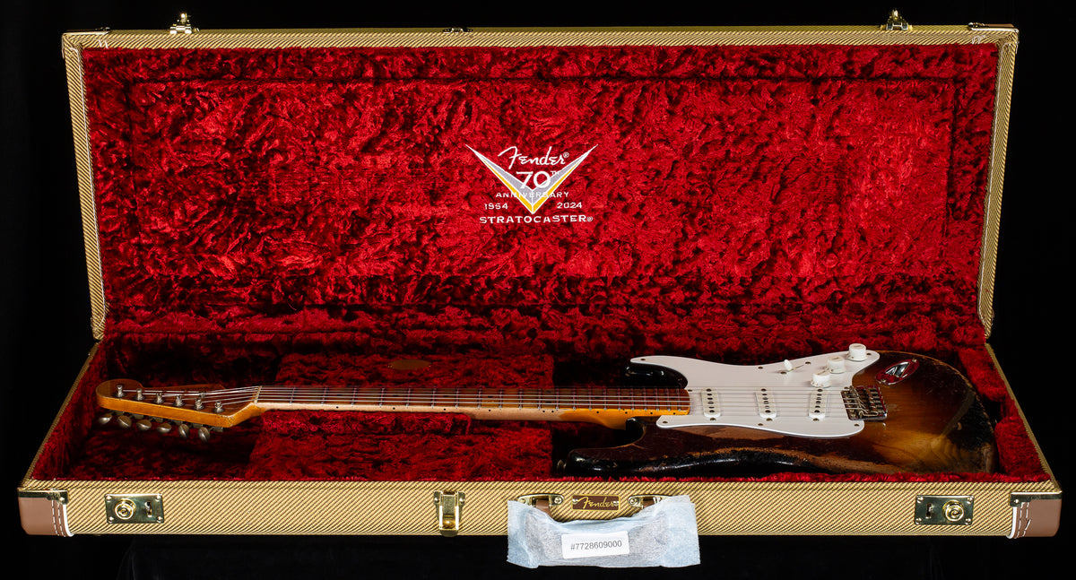 Fender Custom Shop 70th Anniversary 1954 Stratocaster Super Heavy Relic Wide-Fade 2-Color Sunburst (270)