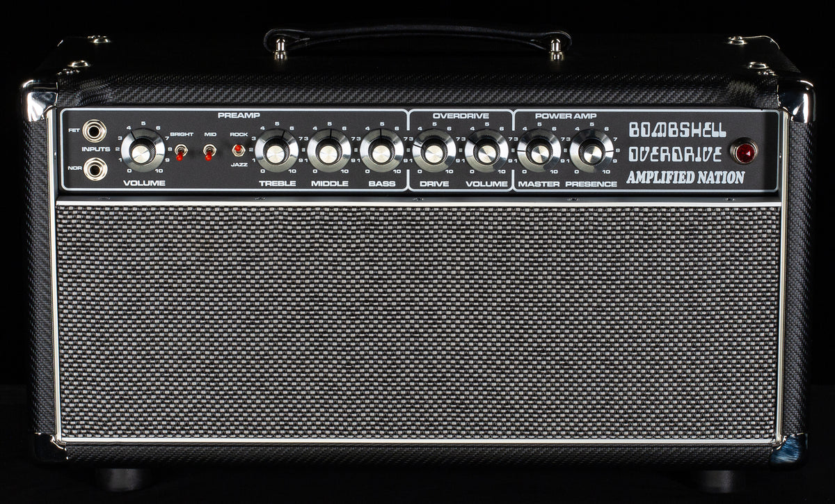 Amplified Nation Bombshell Overdrive 50W Head Black Carbon Fiber (159)