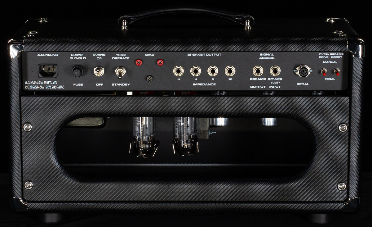 Amplified Nation Bombshell Overdrive 50W Head Black Carbon Fiber (159)